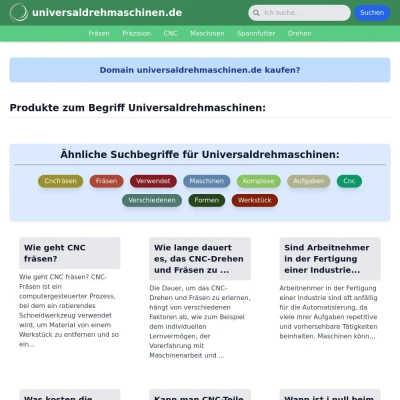 Screenshot universaldrehmaschinen.de