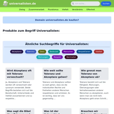 Screenshot universalisten.de