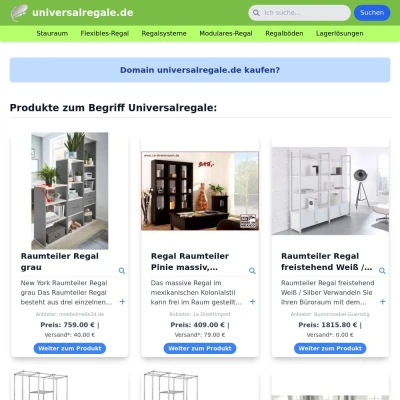 Screenshot universalregale.de
