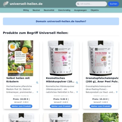 Screenshot universell-heilen.de