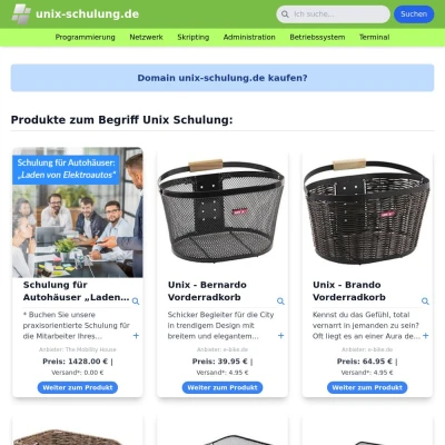 Screenshot unix-schulung.de