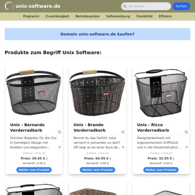 Screenshot unix-software.de