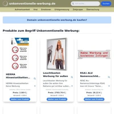 Screenshot unkonventionelle-werbung.de