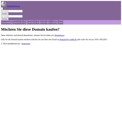 Screenshot unnahbarkeit.de