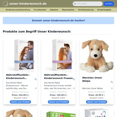 Screenshot unser-kinderwunsch.de