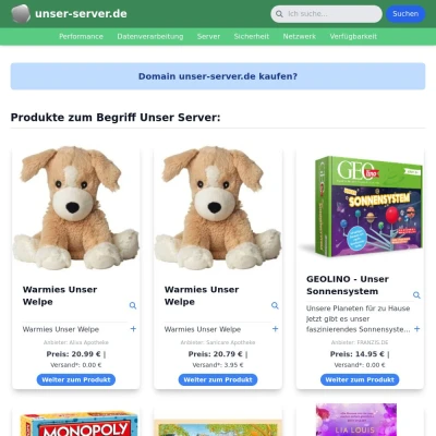 Screenshot unser-server.de