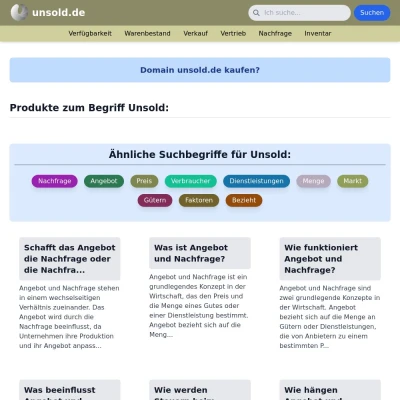 Screenshot unsold.de