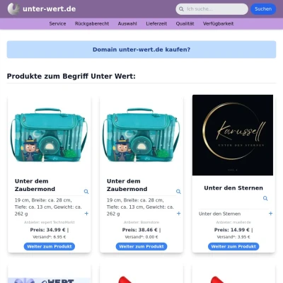 Screenshot unter-wert.de