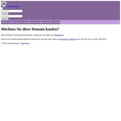 Screenshot unterauftrag.de