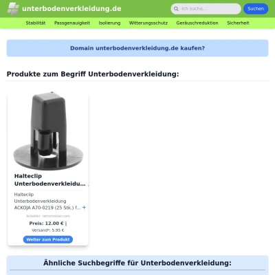 Screenshot unterbodenverkleidung.de