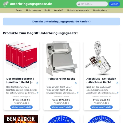 Screenshot unterbringungsgesetz.de