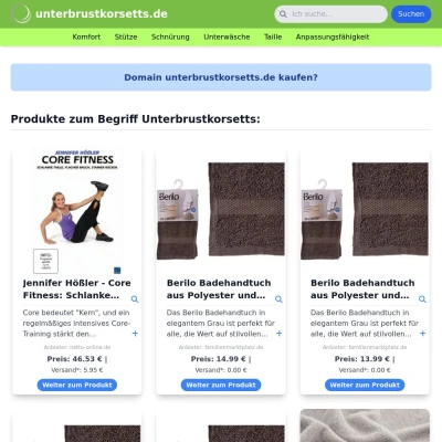 Screenshot unterbrustkorsetts.de