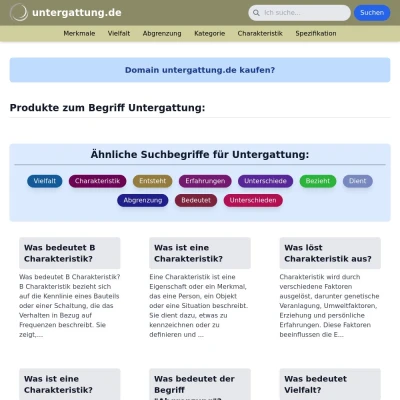 Screenshot untergattung.de