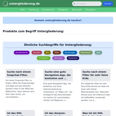 Screenshot untergliederung.de