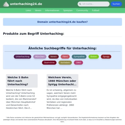 Screenshot unterhaching24.de