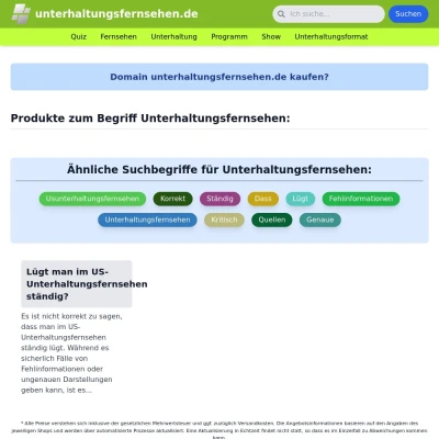 Screenshot unterhaltungsfernsehen.de
