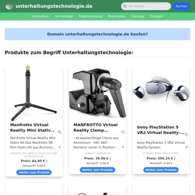 Screenshot unterhaltungstechnologie.de