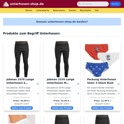 Screenshot unterhosen-shop.de