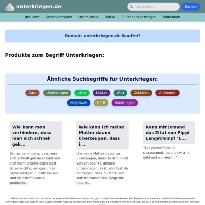 Screenshot unterkriegen.de