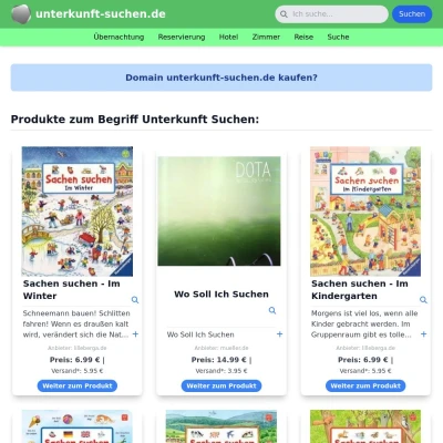 Screenshot unterkunft-suchen.de