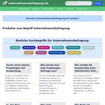 Screenshot unternehmensbefragung.de