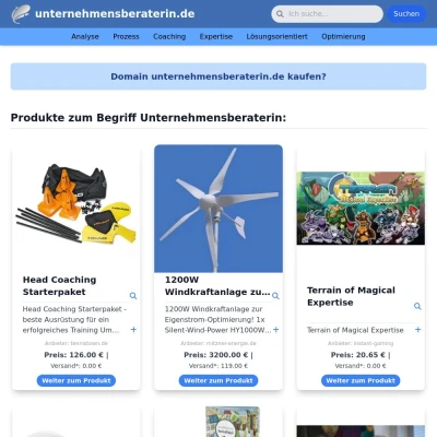 Screenshot unternehmensberaterin.de