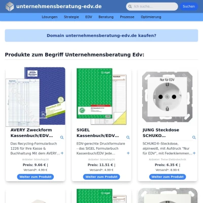 Screenshot unternehmensberatung-edv.de