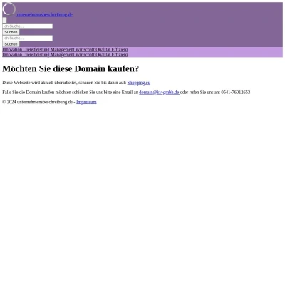 Screenshot unternehmensbeschreibung.de