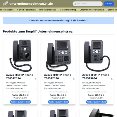 Screenshot unternehmenseintrag24.de