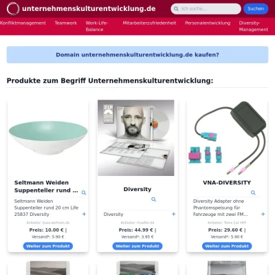 Screenshot unternehmenskulturentwicklung.de