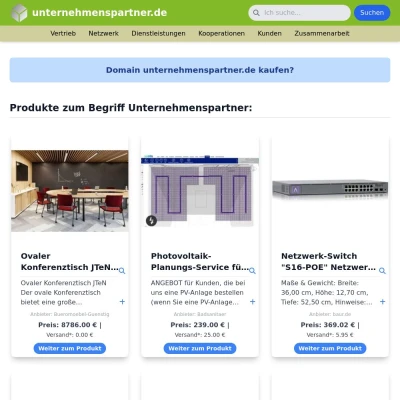 Screenshot unternehmenspartner.de