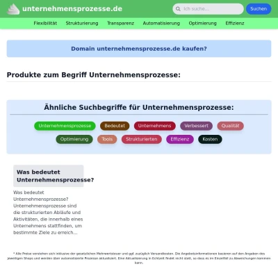 Screenshot unternehmensprozesse.de