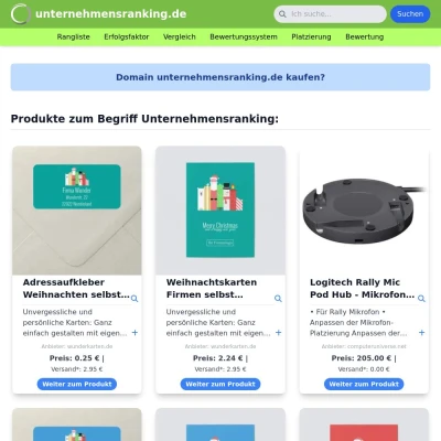 Screenshot unternehmensranking.de