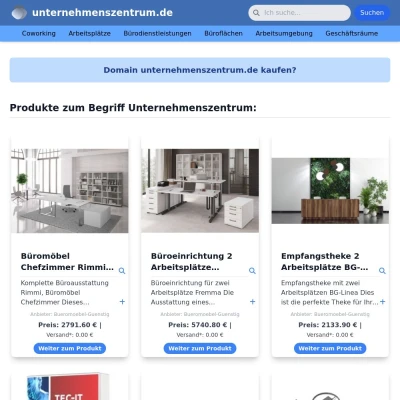 Screenshot unternehmenszentrum.de