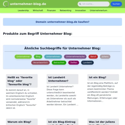 Screenshot unternehmer-blog.de