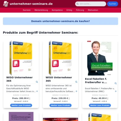 Screenshot unternehmer-seminare.de