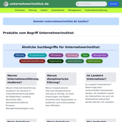 Screenshot unternehmerinstitut.de