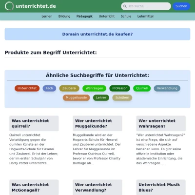 Screenshot unterrichtet.de