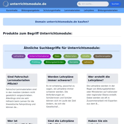 Screenshot unterrichtsmodule.de