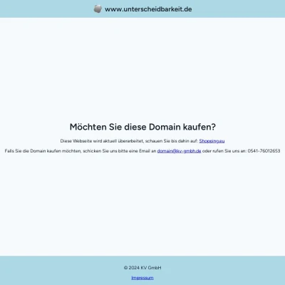 Screenshot unterscheidbarkeit.de