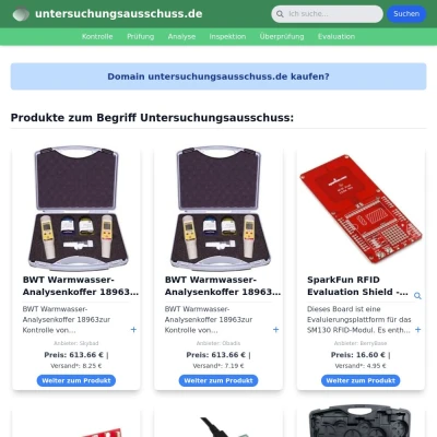 Screenshot untersuchungsausschuss.de