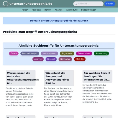 Screenshot untersuchungsergebnis.de