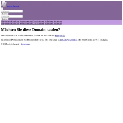 Screenshot unterteilung.de