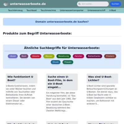 Screenshot unterwasserboote.de