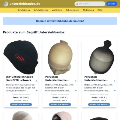 Screenshot unterziehhaube.de