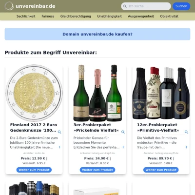 Screenshot unvereinbar.de