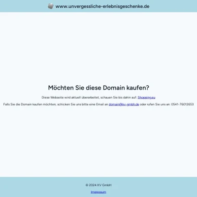 Screenshot unvergessliche-erlebnisgeschenke.de