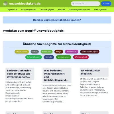 Screenshot unzweideutigkeit.de