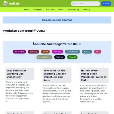 Screenshot uoil.de