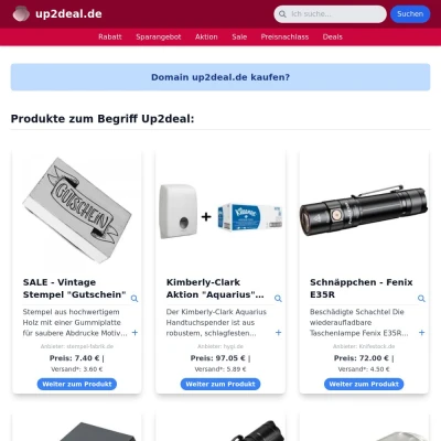 Screenshot up2deal.de